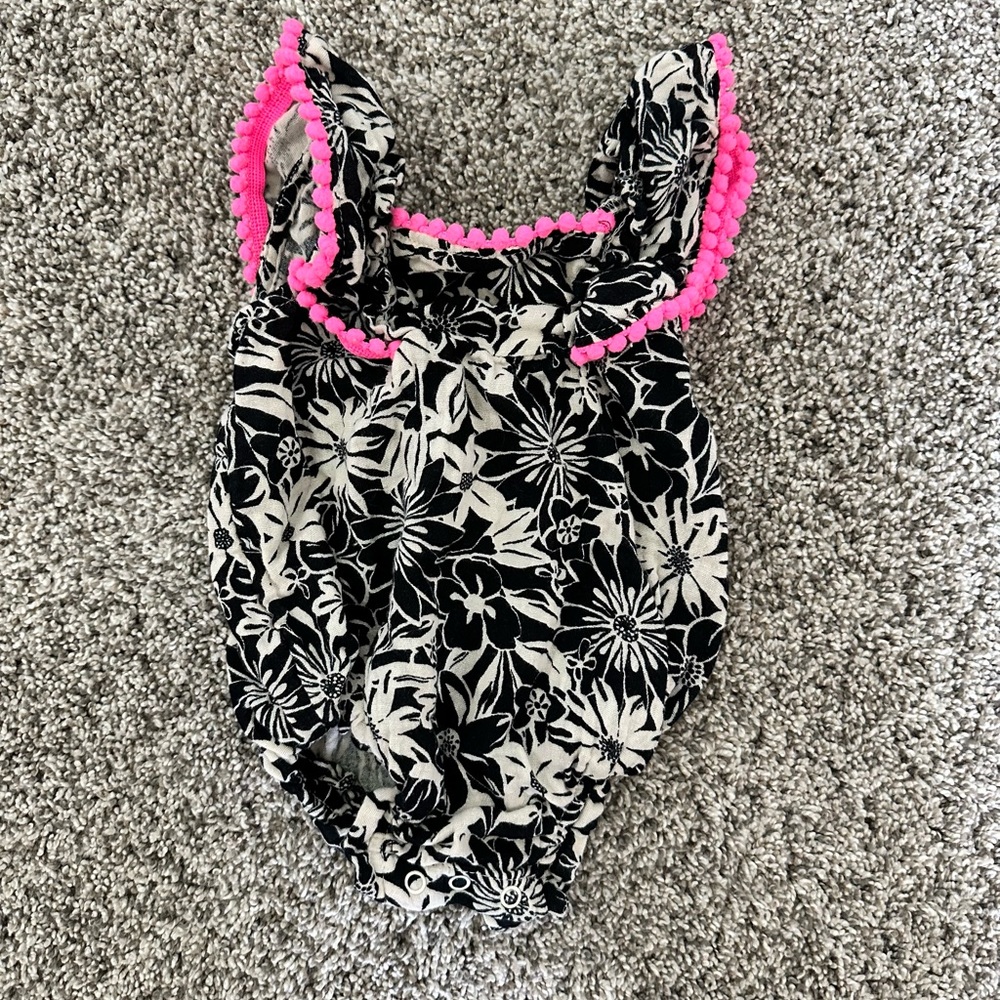 Cat & Jack Floral One Piece with Pink Accents